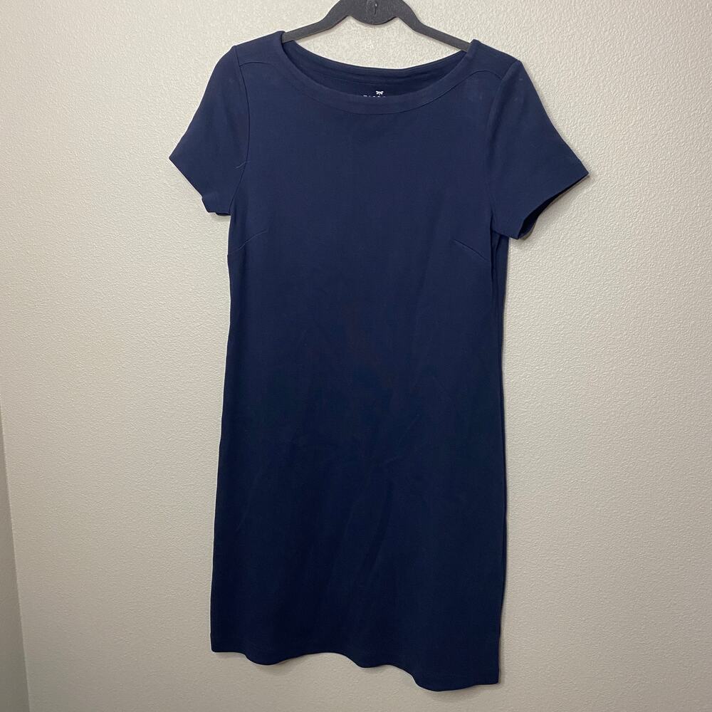 Talbots Navy‎ Cotton Shirt Dress Size Medium